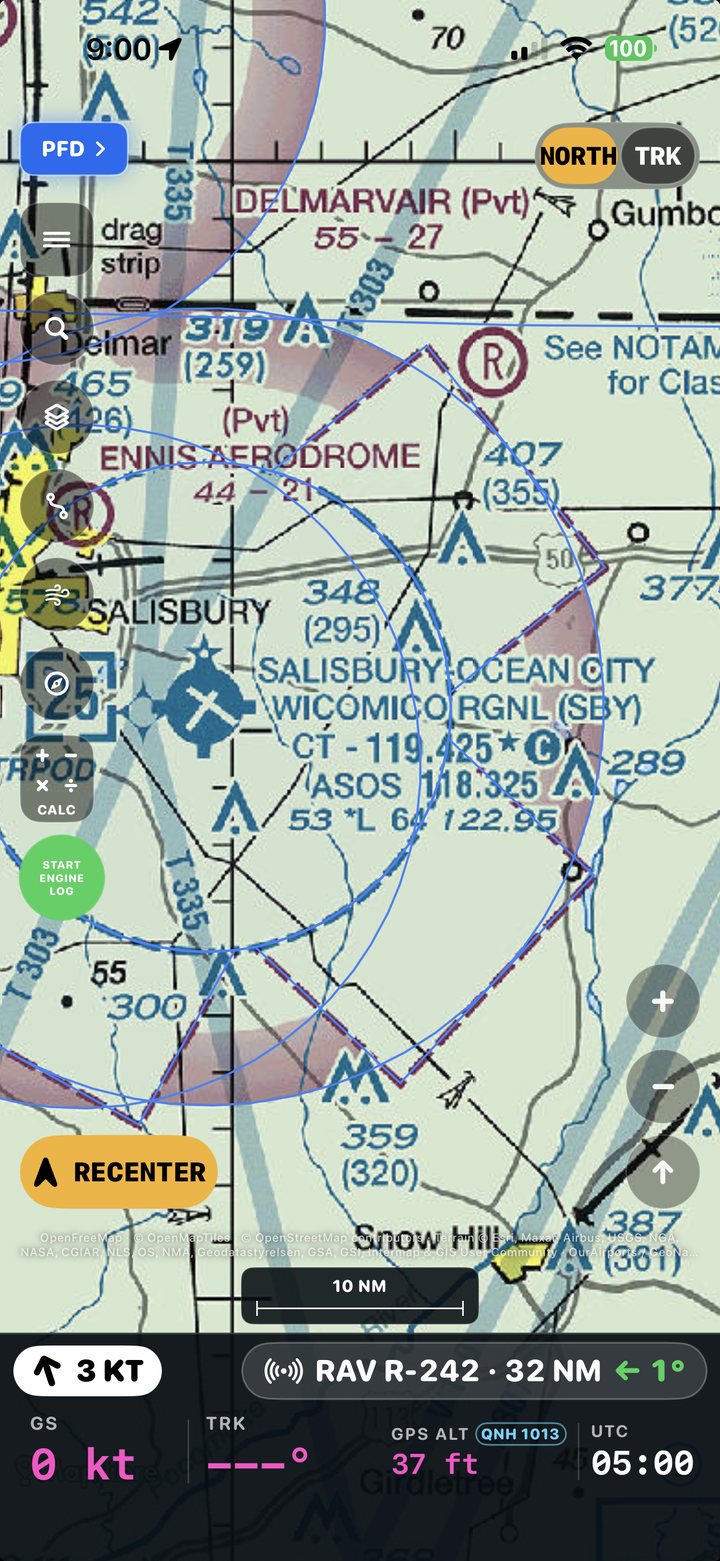 Chart of the United States by the FAA